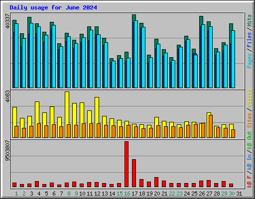 Daily usage for June 2024