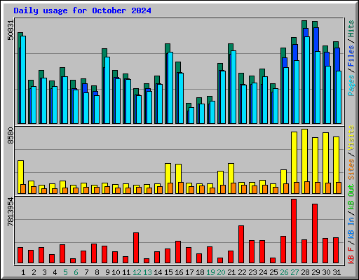 Daily usage for October 2024