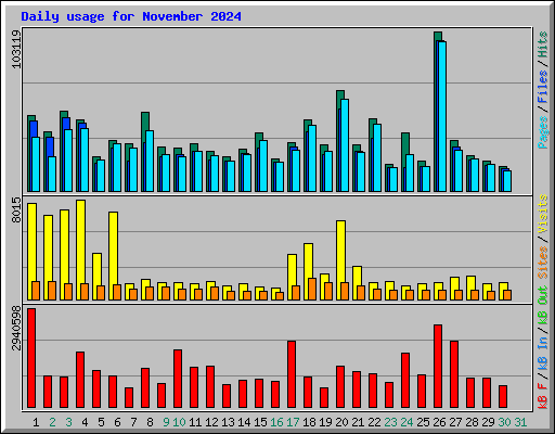 Daily usage for November 2024