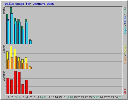 Daily usage for January 2026