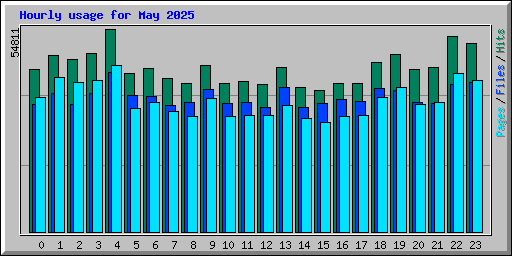 Hourly usage for May 2025