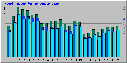 Hourly usage for September 2025