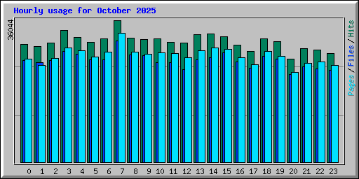Hourly usage for October 2025
