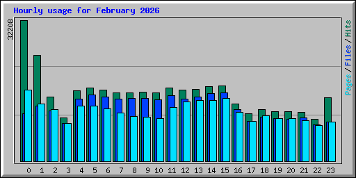Hourly usage for February 2026